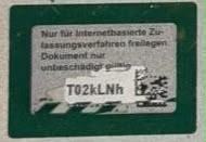 Variante 2: Sicherheitscode freirubbeln